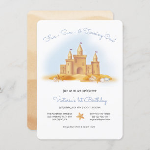 Convite Festa de aniversário de Praia do Castelo de Areia