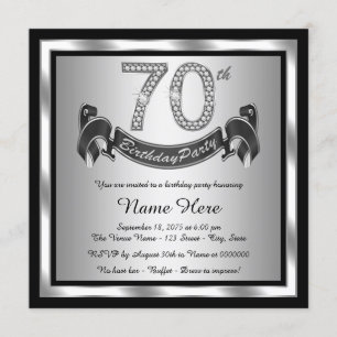 Convite Festa de aniversário de prata do 70