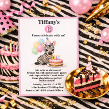 Festa de Aniversário de Seis Anos da Menina Zebra 