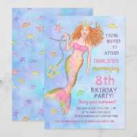 Festa de aniversário de Sereia sob a Ruiva Sea Bea