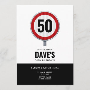 Convite Festa de aniversário de sinal de tráfego circular