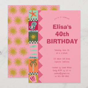 Convite Festa de aniversário de Soiree Moderna e CLIENTE