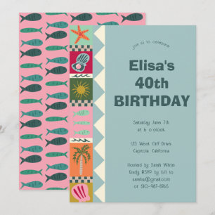 Convite Festa de aniversário de Soiree Moderna e CLIENTE