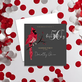 Convite Festa de aniversário de Surpresa Cardinal de Aquar