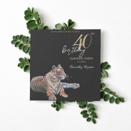 Convite Festa de aniversário de Surpresa Floral Elegante T