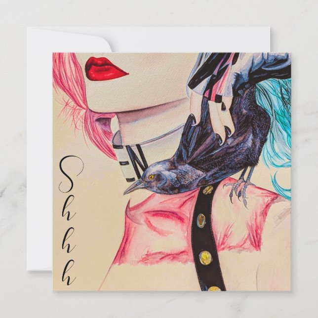 Convite Festa de aniversário de Surpresa Modern Edgy Punk  (Frente)