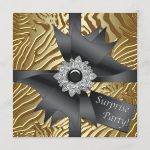 Convite Festa de aniversário de Surpresa Zebra