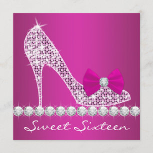 Convite Festa de Aniversário de Sweet Sixteen com Saltos A