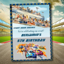 Festa de aniversário de Tema de Corrida Automática