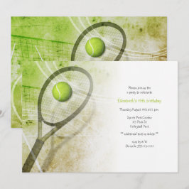 Convite Festa de aniversário de tênis