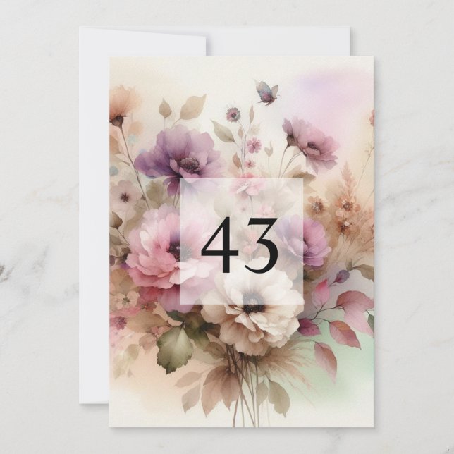 Convite Festa de aniversário de texto de caligrafia minima (Frente)