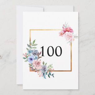 Convite Festa de aniversário de texto de caligrafia minima