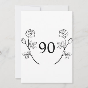 Convite Festa de aniversário de texto de caligrafia minima