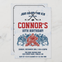 Convite Festa de aniversário De Tinta De Skate De Hóquei N