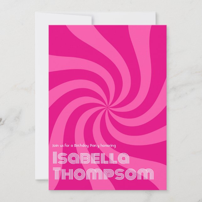 Convite Festa de aniversário de Tipografia Retroativa do G (Frente)