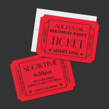 Festa de aniversário de Tíquete de Filme