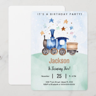Convite Festa de Aniversário de Trem