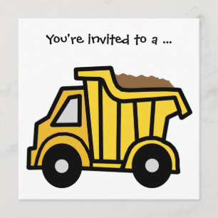 Convite Festa de aniversário de Truck Boy do Clip de Cari