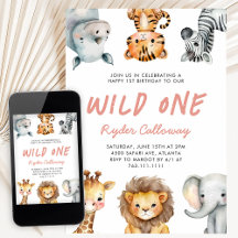 Festa de Aniversário de Um Ano com Tema Safari par