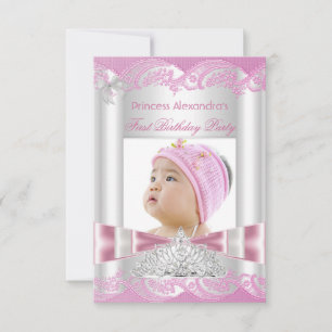 Convite Festa de Aniversário de Um Ano da Pequena Princesa