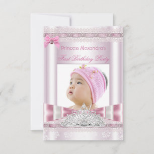 Convite Festa de Aniversário de Um Ano de Princesinha Meni