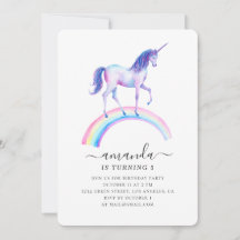 Festa de aniversário de unicórnio de aquarela. Men