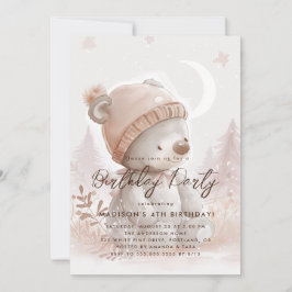 Convite Festa de aniversário de Urso Bebê Bonito