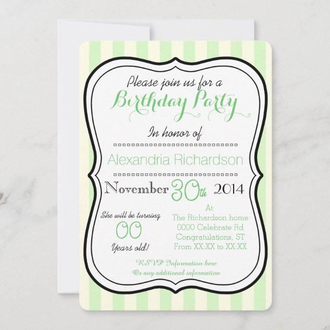 Convite festa de aniversário de urso de Kawaii (Frente)