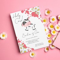 Festa de aniversário de vaca rosa e fofinha