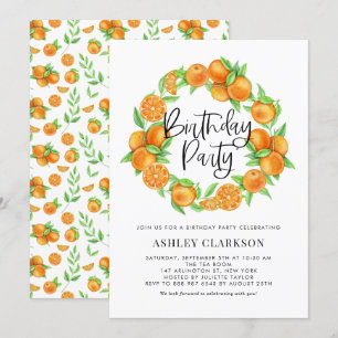 Convite Festa de aniversário de Verão das Laranjas Aquá