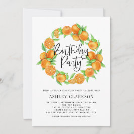 Convite Festa de aniversário de Verão das Laranjas Aquátic