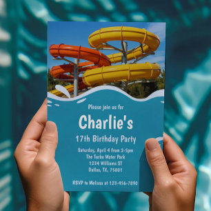 Convite Festa de aniversário de Verão do Teen Water Park