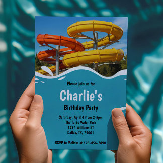 Convite Festa de aniversário de Verão do Teen Water Park