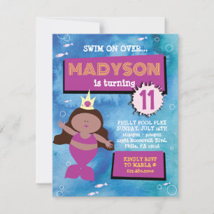 Convite Festa de aniversário de vida no mar azul-colmeia