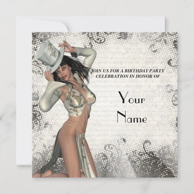 Convite Festa de aniversário de vitrine (Frente)