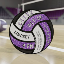 Festa de aniversário de vôlei - Gliteira roxa