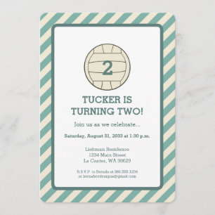 Convite Festa de aniversário de voleibol