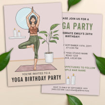 Festa de aniversário de Yoga para a Mulher do Pose