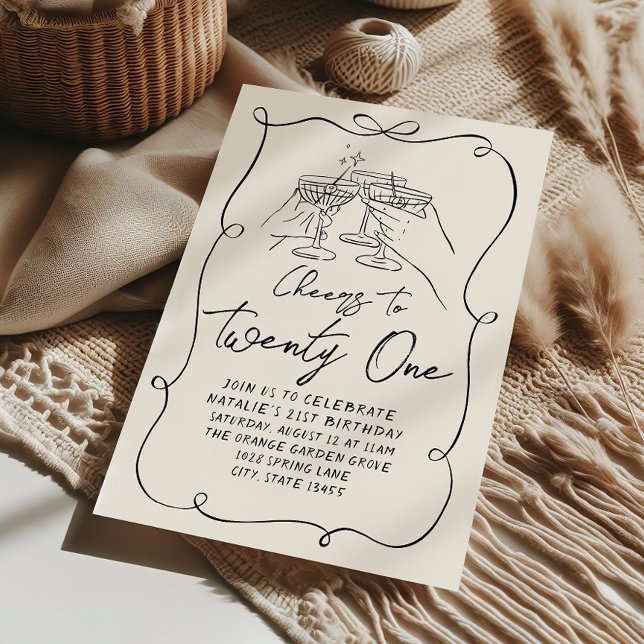 Convite Festa de aniversário Desenhado à Mão 21 Arco Diver (Criador carregado)