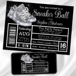 Convite Festa de Aniversário Diamond Sneaker Ball