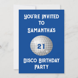 Convite Festa de aniversário Disco Qualquer Bola Disco Ida