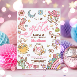 Convite Festa de aniversário Disco Wild West Rodeo