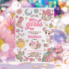 Convite Festa de aniversário Disco Wild West Rodeo