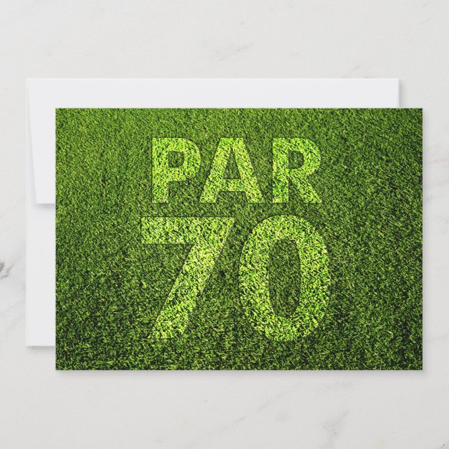 Convite Festa de aniversário do 70 do golfe (Frente)