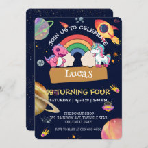 Festa de aniversário do arco-íris do dinossauro bo