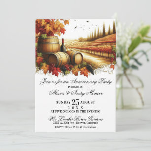 Convite Festa de Aniversário do Autumn Vineyard