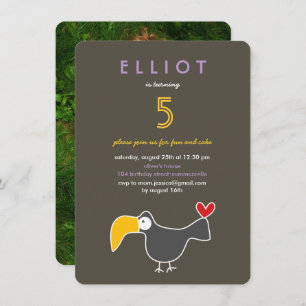 Convite Festa de aniversário do bonitão do tucano do tucan