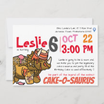 Festa de Aniversário do Cake-o-Saurus