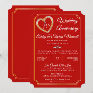 Convite Festa de aniversário do casamento dos diamantes