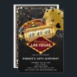 Convite Festa de aniversário do Casino de Las Vegas Dourad<br><div class="desc">Festa de aniversário do cassino de Las Vegas,  Design Dourada. Os produtos correspondentes podem ser encontrados na Coleção de Partes do Casino. Se tiver alguma dúvida,  sinta-se à vontade para me contactar.</div>